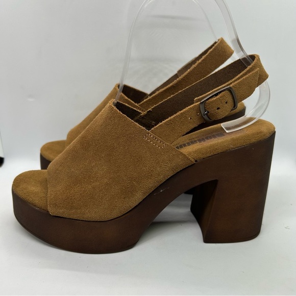 BIO NATURA Made In Italy Leather/Suede Tan Platform Sandal Women's Size 6.5 - Picture 3 of 12